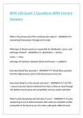 BMS 420 Exam 2 Questions With Correct Answers