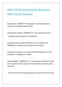 BMS 420 Final Exam Study Questions With Correct Answers&period;