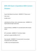 BMS 305 Exam 2 Questions With Correct Answers