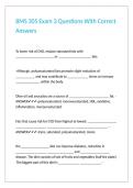 BMS 305 Exam 3 Questions With Correct Answers