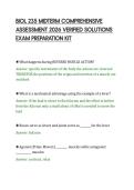 BIOL 235 MIDTERM COMPREHENSIVE &NewLine;ASSESSMENT 2026 VERIFIED SOLUTIONS &NewLine;EXAM PREPARATION KIT 