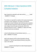 BMS 300 Exam 1 &lpar;Quiz Questions&rpar; With Complete Solutions 