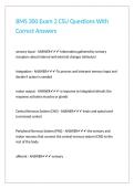 BMS 300 Exam 2 CSU Questions With Correct Answers