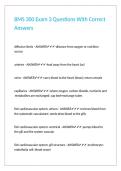 BMS 300 Exam 3 Questions With Correct Answers