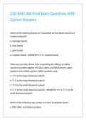 CSU BMS 300 Final Exam Questions With Correct Answers 