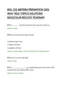 BIOL 235 MIDTERM PREPARATION 2026 &NewLine;HIGH YIELD TOPICS SOLUTIONS &NewLine;MOLECULAR BIOLOGY ROADMAP 