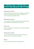 BIOL 322 PRACTICE SOLUTION TEST 2026 &NewLine;COMPLETE QUESTIONS AND ANSWERS &NewLine;GRADED A&plus; 