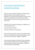 CAIB 3 EXAM QUESTIONS WITH COMPLETE SOLUTIONS