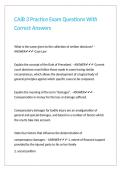 CAIB 3 Practice Exam Questions With Correct Answers