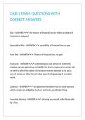 CAIB 1 EXAM QUESTIONS WITH CORRECT ANSWERS