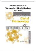 Introductory Clinical &NewLine;Pharmacology 12th Edition Ford &NewLine;Test Bank