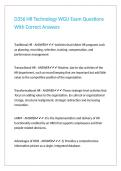 D356 HR Technology WGU Exam Questions With Correct Answers&period;