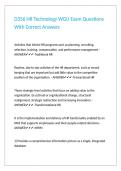 D356 HR Technology WGU Exam Questions With Correct Answers 