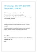 HR Technology - D356 EXAM QUESTIONS WITH CORRECT ANSWERS
