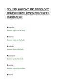 BIOL 2401 ANATOMY AND PHYSIOLOGY &NewLine;COMPREHENSIVE REVIEW 2026 VERIFIED &NewLine;SOLUTION SET 