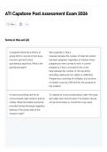 ATI Capstone Post Assessment Exam 2026 &vert; Complete Q&A with Verified Answers &vert; Maternal Newborn&comma; Pharmacology&comma; Mental Health&comma; Fundamentals &vert; Latest Update