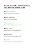 BIOLOGY 1002 EXAM 3 2026 PRACTICE TEST &NewLine;PACK SOLUTIONS VERIFIED OUTLINE 