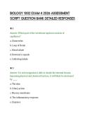 BIOLOGY 1002 EXAM 4 2026 ASSESSMENT &NewLine;SCRIPT QUESTION BANK DETAILED RESPONSES 