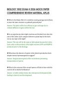 BIOLOGY 1002 EXAM 4 2026 MOCK PAPER &NewLine;COMPREHENSIVE REVIEW MATERIAL APLUS