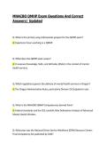 MHACBO QMHP Exam Questions And Correct Answers&vert; Updated