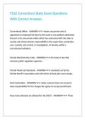 FDLE Corrections State Exam Questions With Correct Answers 