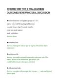 BIOLOGY 1002 TEST 2 2026 LEARNING &NewLine;OUTCOMES REVIEW MATERIAL DISCUSSION