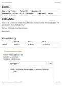 SYG 3325&sol; SYG3325 RVBB&colon; Exam 1 &lpar;Questions and answers&rpar; Score for this quiz&colon; 220 out of 250 - Florida International University&period;