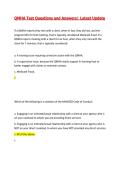 QMHA Test Questions and Answers&vert; Latest Update 2026&sol;27