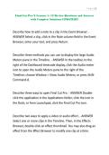Final Cut Pro X Lessons 1- 12 Review Questions and Answers with Complete Solutions UPDATED&excl;&excl;&excl;&period;