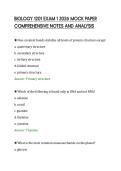 BIOLOGY 1201 EXAM 1 2026 MOCK PAPER &NewLine;COMPREHENSIVE NOTES AND ANALYSIS 