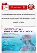 Test Bank for Medical Physiology&colon; Principles for Clinical Medicine 6th Edition Rhoades&comma; Bell &vert; All Chapters &lpar;1&ndash;39&rpar;&vert;&vert; complete A&plus; Guide
