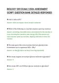 BIOLOGY 1201 EXAM 2 2026 ASSESSMENT &NewLine;SCRIPT QUESTION BANK DETAILED RESPONSES