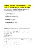 ATI RN Med Surg Proctored Retake 2 Exam &lpar;2023&rpar; &ndash; 100 Questions & Verified Answers&NewLine;