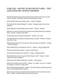 FLME 2700 - HISTORY OF MOTION PICTURES &ndash; TEST QUESTIONS AND VERIFIED ANSWERS