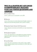 WGU D115 MASTER SET ADVANCED&NewLine;PATHOPHYSIOLOGY PRACTICE&NewLine;PACK 2026 TESTED QUESTIONS AND&NewLine;ANSWERS