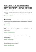 BIOLOGY 1201 EXAM 4 2026 ASSESSMENT &NewLine;SCRIPT QUESTION BANK DETAILED RESPONSES 