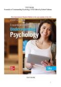 Test Bank for Essentials of Understanding Psychology&comma; 14th Edition by Feldman ALL CHAPTERS
