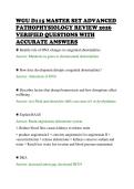 WGU D115 MASTER SET ADVANCED&NewLine;PATHOPHYSIOLOGY REVIEW 2026&NewLine;VERIFIED QUESTIONS WITH&NewLine;ACCURATE ANSWERS
