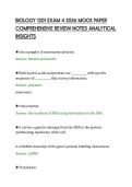 BIOLOGY 1201 EXAM 4 2026 MOCK PAPER &NewLine;COMPREHENSIVE REVIEW NOTES ANALYTICAL &NewLine;INSIGHTS