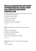 WGU D115 MASTER SET ADVANCED&NewLine;PATHOPHYSIOLOGY STUDY GUIDE&NewLine;2026 COMPLETE SOLUTIONS&NewLine;VERIFIED PASS