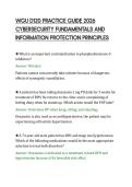 WGU D120 PRACTICE GUIDE 2026&NewLine;CYBERSECURITY FUNDAMENTALS AND&NewLine;INFORMATION PROTECTION PRINCIPLES