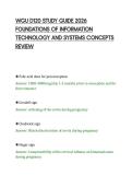 WGU D120 STUDY GUIDE 2026&NewLine;FOUNDATIONS OF INFORMATION&NewLine;TECHNOLOGY AND SYSTEMS CONCEPTS&NewLine;REVIEW