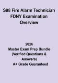 S98 Fire Alarm Technician FDNY Examination Overview&colon; Complete Study Guide & Practice Questions PDF