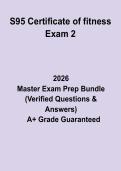 S95 Certificate of Fitness Exam 2&colon; Complete Study Guide & Practice Questions PDF