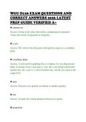 WGU D126 EXAM QUESTIONS AND&NewLine;CORRECT ANSWERS 2026 LATEST&NewLine;PREP GUIDE VERIFIED A&plus;