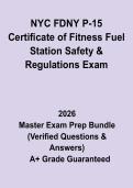 NYC FDNY P-15 Certificate of Fitness Fuel Station Safety & Regulations Exam&colon; Complete Study Guide & Practice Questions PDF