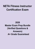NETA Fitness Instructor Certification Exam&colon; Complete Study Guide & Practice Questions PDF
