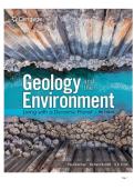 TEST BANK FOR Geology and the Environment&colon; Living with a Dynamic Planet 8th Edition by Paul Bierman&comma; Richard Hazlett ISBN&colon;978-0357851654 COMPLETE GUIDE ALL CHAPTERS COVERED 100&percnt; VERIFIED A&plus; GRADE ASSURED&excl;&excl;&excl;&excl;&excl;NEW LATEST UPDATE&excl;&excl;&excl;&excl;