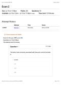 FIU&colon; Exam 2&colon; SYG3325 RVBB&sol;  SYG 3325 &vert; Questions and answers latest updated 100&percnt; &vert; Score for this quiz&colon; 225 out of 250&period;