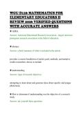 WGU D126 MATHEMATICS FOR&NewLine;ELEMENTARY EDUCATORS II&NewLine;REVIEW 2026 VERIFIED QUESTIONS&NewLine;WITH ACCURATE ANSWERS